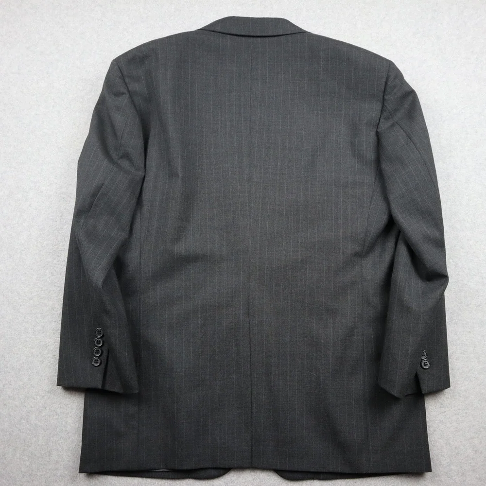 Brooks Brothers Blazer Mens 40S Brooksease Charcoal Grey Wool Pinstripe Made USA